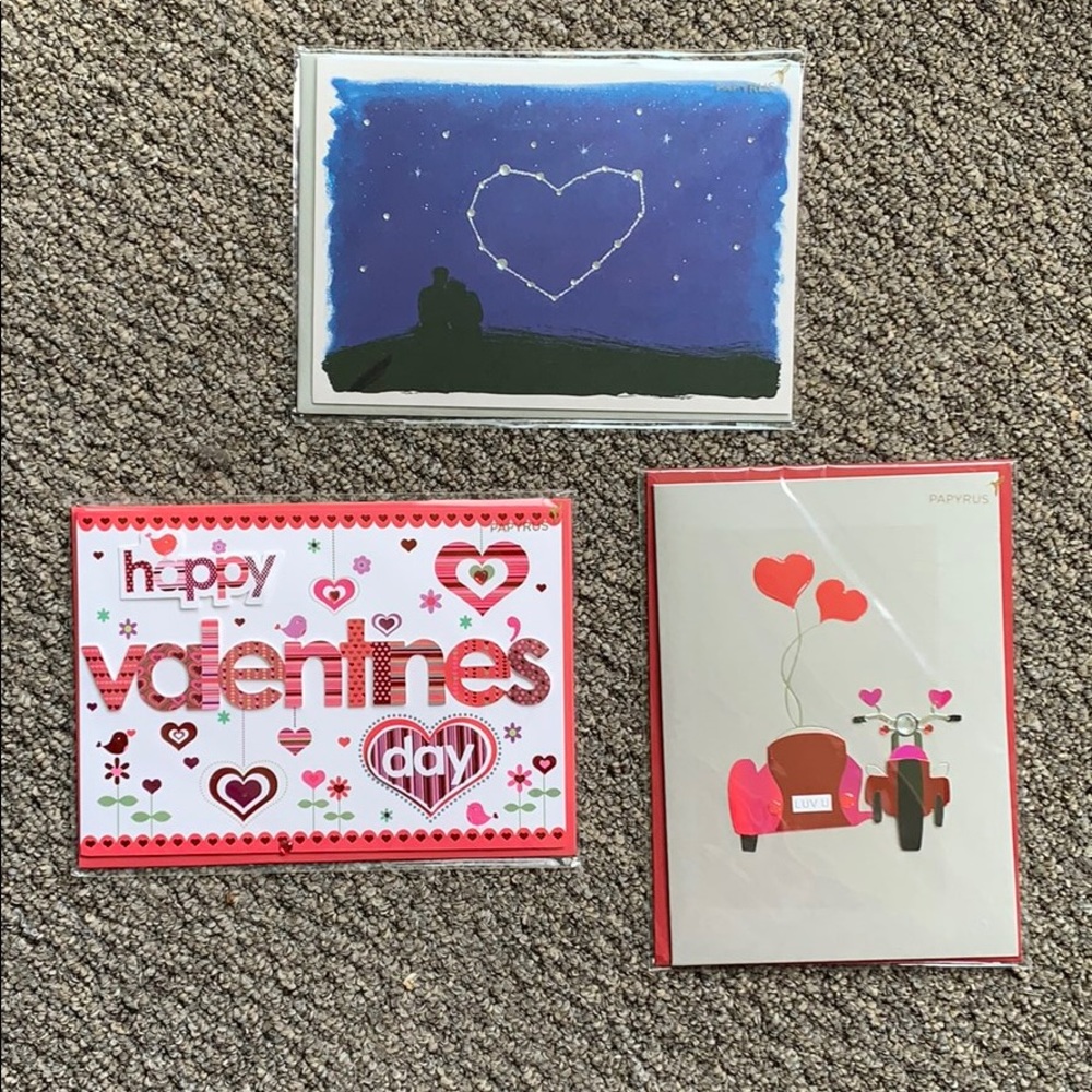 Set of 3 Papyrus Valentine’s Day cards